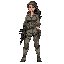 woman beuatiful gunner