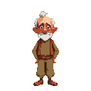 an old man that seems wise and tired