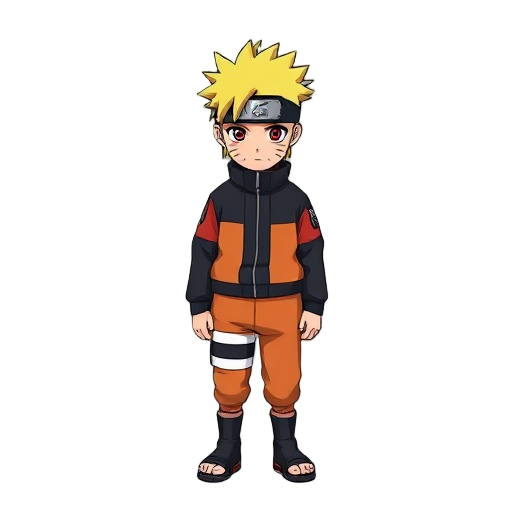 grade 9x9 com expressões faciais do personagem naruto clássico, estilo a arte do autor kishimoto