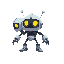 shellcron.robôs com cascos metálicos e pernas retráteis.