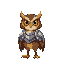 cartoon armored owl