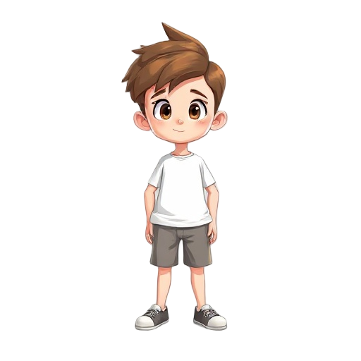 white boy with brown hair