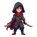 a rogue character with two daggers