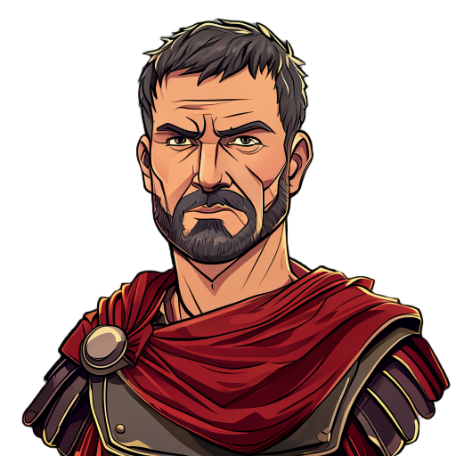 veteran roman soldier without beard