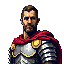 veteran roman soldier no beard, anime style