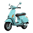 classic vespa scooter side profile