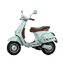 classic vespa scooter side profile