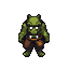 ogr with two fangs. a pixel sprite for the top down rpg game.