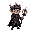 main character like journey of the prairie king with vampire gothic estetic with 16px