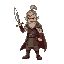 a warrior with one handed sword and who magic ability, with proper black outlines