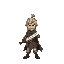 a warrior with one handed sword and who magic ability, with proper black outlines