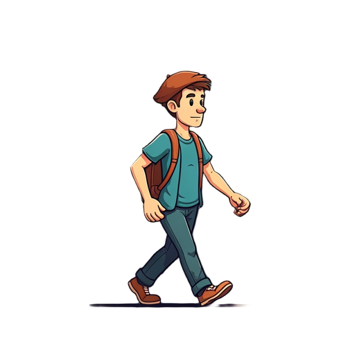 uma sprite de um homem de lado caminhando pixel 32