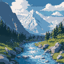 river and mountain
