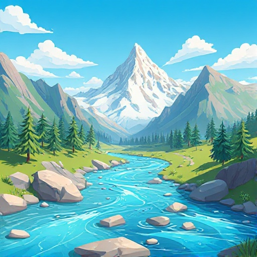 river and mountain