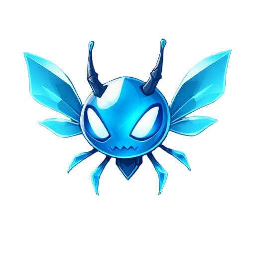 faça um boss com estilo do hollow knight com essas características, borboleta do plásmio  características principais:  cor base: azul translúcido, como cristal ou vidro etéreo.  olhos: pontos brancos brilhantes, sem pupila (estilo dream bosses).  asas: 4 