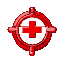 target sign, red crosshair