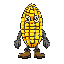 a corn seed, with gloves and boots, 64-bit style, expressive face.