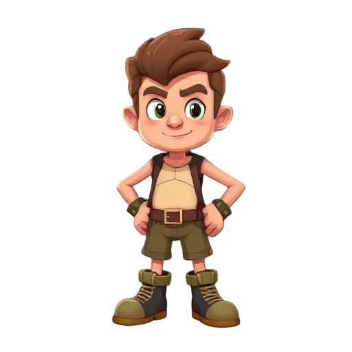 personagem é uma semente de milho, com luvas e botas, estilo 32 bits, rosto expressivo.