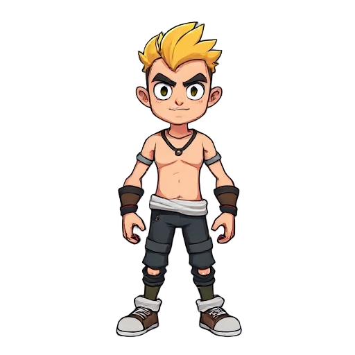 personagem  grande com duas espadas 