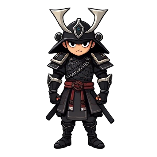 personagem negro grande samurai 