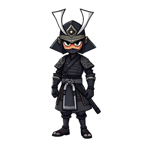 personagem negro samurai 