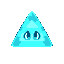 tetrahedron artifact with eyes