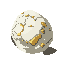 stone with inclusions of mother-of-pearl and gold ore
