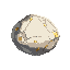 stone with inclusions of mother-of-pearl and gold ore