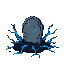 a grave from which blue lines like veins with black edges emanate. these "veins" are like a curse, spreading around from this grave