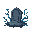 a grave from which blue lines like veins with black edges emanate. these "veins" are like a curse, spreading around from this grave