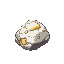 stone with inclusions of mother-of-pearl and gold ore