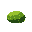tight mossy green base with a few tiny pale yellow or white dots as flowers. grows flat and wide, very subtle.