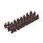 "32x32 pixel art confederate infantry in column formation, gray/butternut uniforms, top-down perspective"