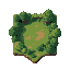 "32x32 pixel art corner forest tile, civil war battlefield map, top-down perspective, limited palette"