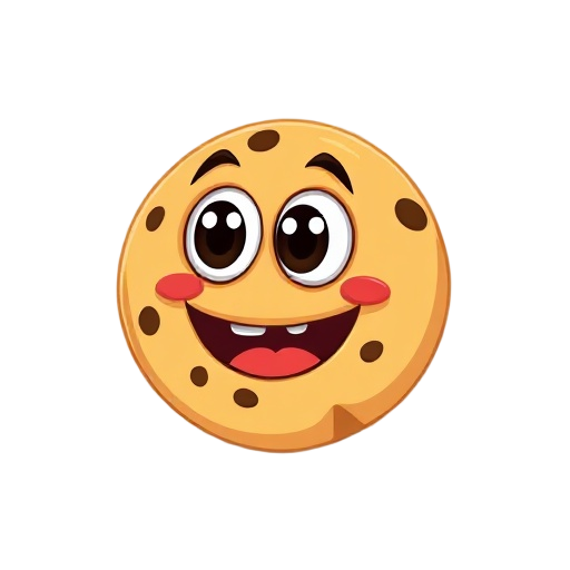 cookie com olhos e boca