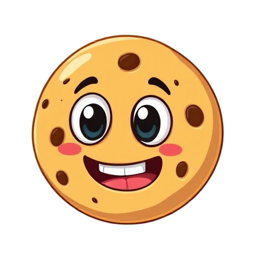 cookie com olhos e boca fofas e simples