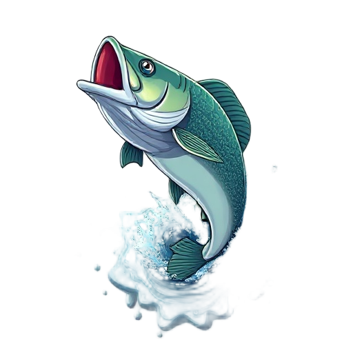 monster fish jumping out of the water realistically, very detail,  with the effect of water splash, and then returning to the water with splash effect
