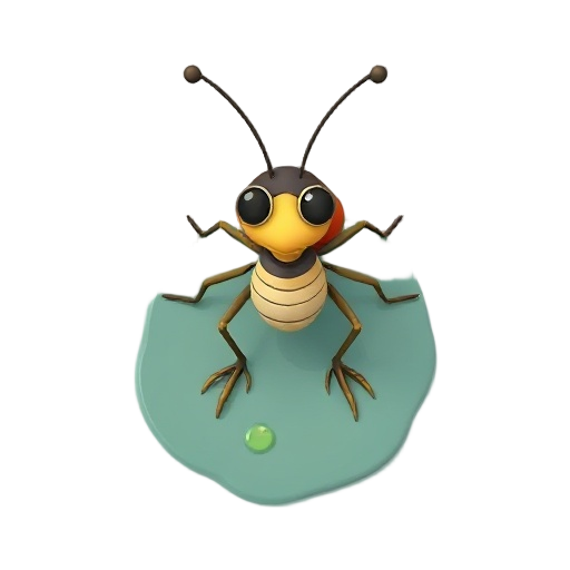 insect pond skater,top down view, no pixel