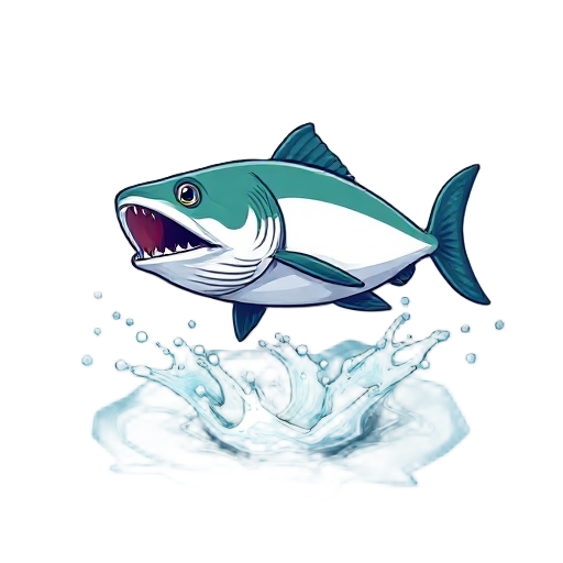 piranha fish jumping out of the water realistically, very detail,  with the effect of water splash, and then returning to the water with splash effect