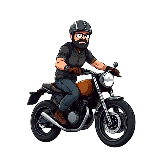 man, biker, black 