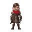 warrior with a red scarf