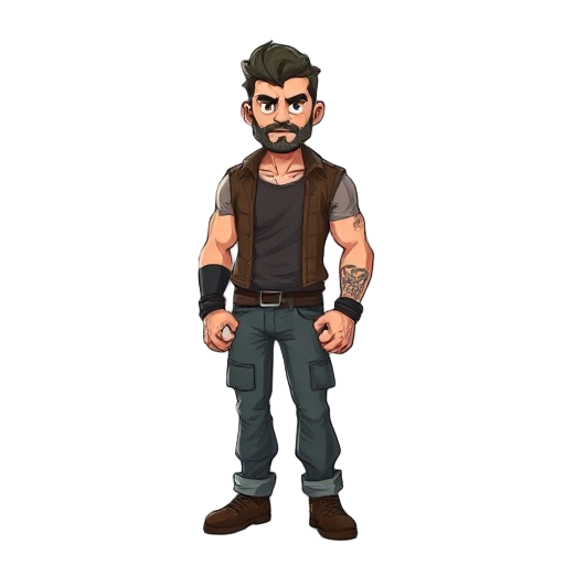 middle age tough man