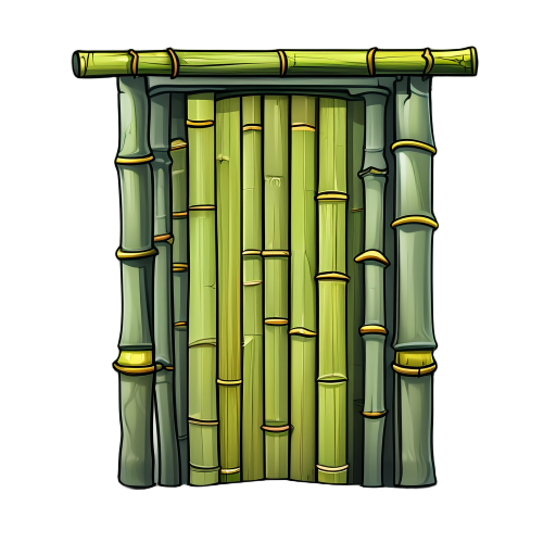 a bamboo door
