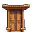 a bamboo door