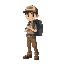 little guy, travveler with backpack