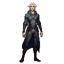 create a slim build athletic character in basic clothes. this character is a powerful mage, warrior, and ranger, but doesn't know it yet. they are of elven descent and appear elegant.