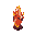 fire raw cristal  minecraft style