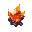 fire raw cristal  minecraft style