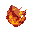  "a glowing, fiery raw crystal, partially molten and pulsing with inner lava-like energy, sharp jagged edges, cracks glowing bright orange and red, radiating intense heat and light, floating slightly in the air from its power, surrounded by soft embers an