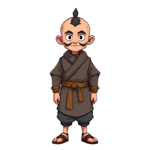 young retro monk